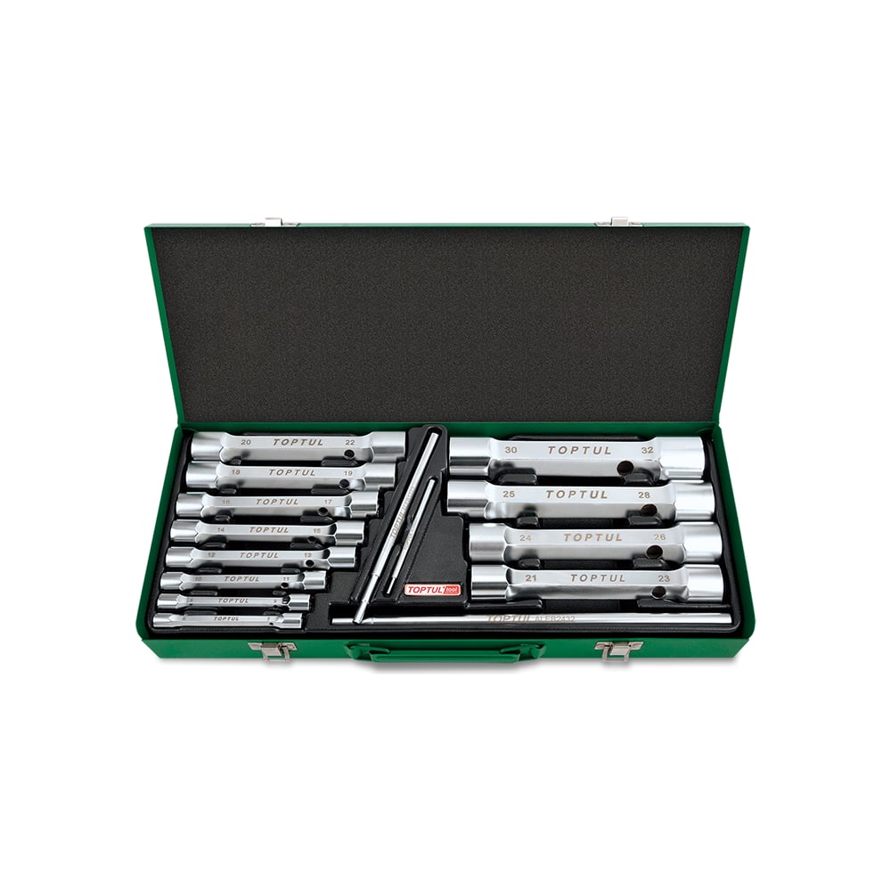 Изображение товара Набор торцевых трубчатых ключей TOPTUL 6-32 мм 15 предметов в металлическом кейсе, GAAD1510 Изображение товара Набор торцевых трубчатых ключей TOPTUL 6-32 мм 15 предметов в металлическом кейсе, GAAD1510