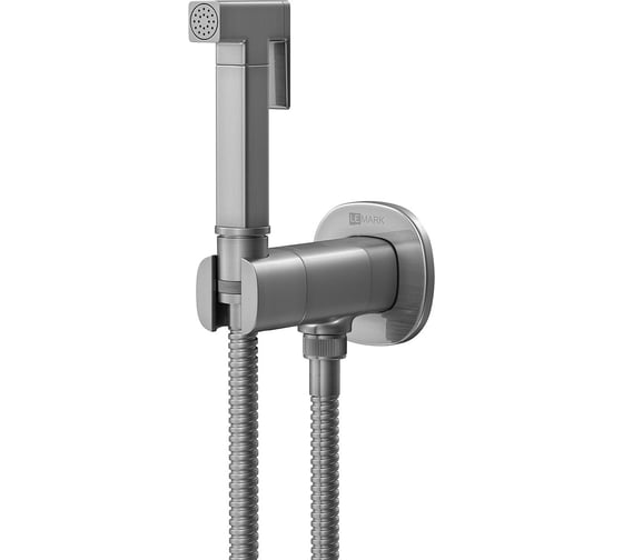 Изображение товара Смеситель с гигиеническим душем, встраиваемый Lemark Соло, графит LM7172GM