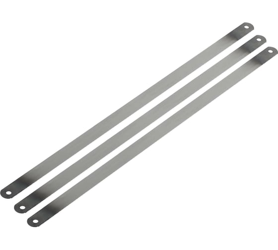 Изображение товара Полотна ножовочные по металлу 300x12 мм, инструментальная сталь, 24 ТPI, 3 шт, ПВХ конверт КУРС 40110