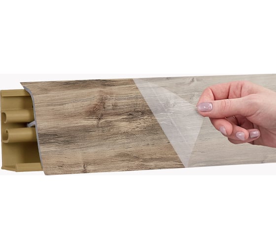 Изображение товара Плинтус KORNER LB 38(82) Береза Сандал 3,0 м 82 38-82