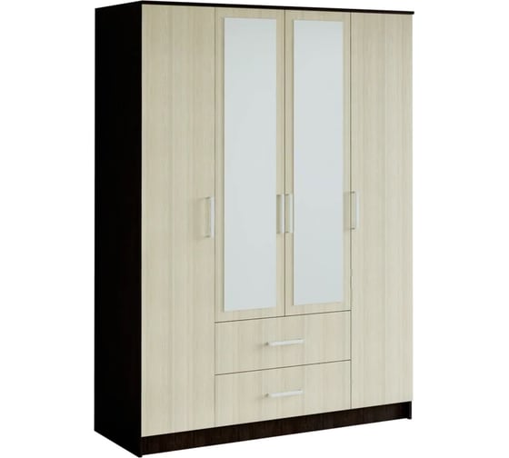 Изображение товара Шкаф Арника Фиеста 4-х створчатый венге/лоредо (с ящиками) Т0018342