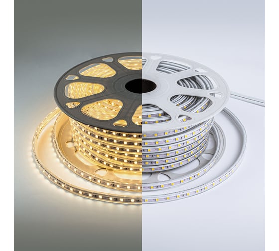 Изображение товара Светодиодная лента ELEGANZ 220В 14.4 Вт/м нейтральная 4500К IP65 LUX 12.5*6мм 5050 60 диодов 50м бухта, EL-220V-14.4N