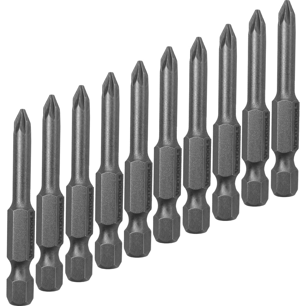 Изображение товара Набор бит PH2х50 10 шт Vertextools БТ-PH2-50