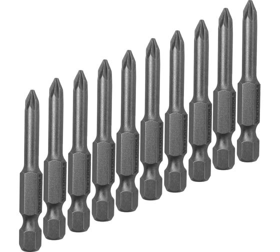 Изображение товара Набор бит PH2х50 10 шт. Vertextools БТ-PH2-50