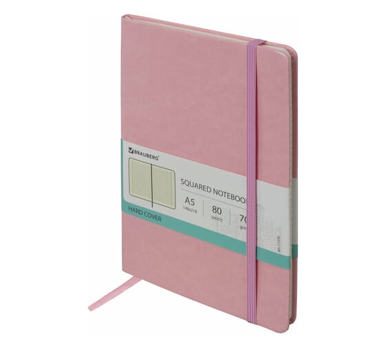 Изображение товара Блокнот BRAUBERG Metropolis Special А5, 148х218мм, 80л, розовый 111579