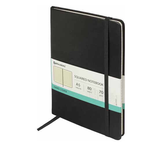 Изображение товара Блокнот BRAUBERG Metropolis Special А5, 148х218мм, 80л, черный 111577