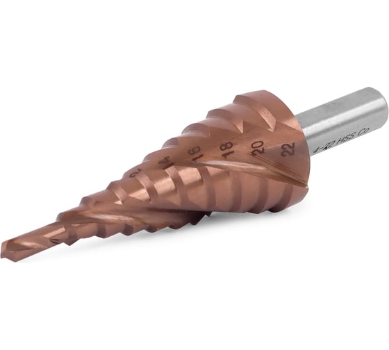 Изображение товара Сверло ступенчатое HSS CO (10 ступеней; 4-22 мм) MESSER 23-10-422
