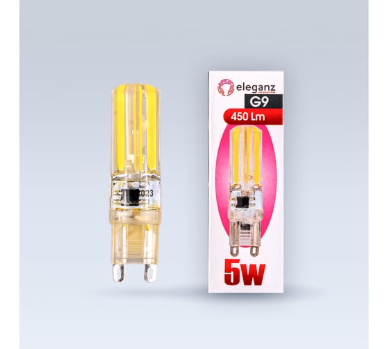 Изображение товара Светодиодная лампа ELEGANZ G9 5W Диммируемая теплая 3000К 220V, 1шт 1992