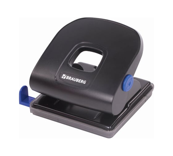 Изображение товара Металлический дырокол BRAUBERG Super до 30 листов, черный 229092