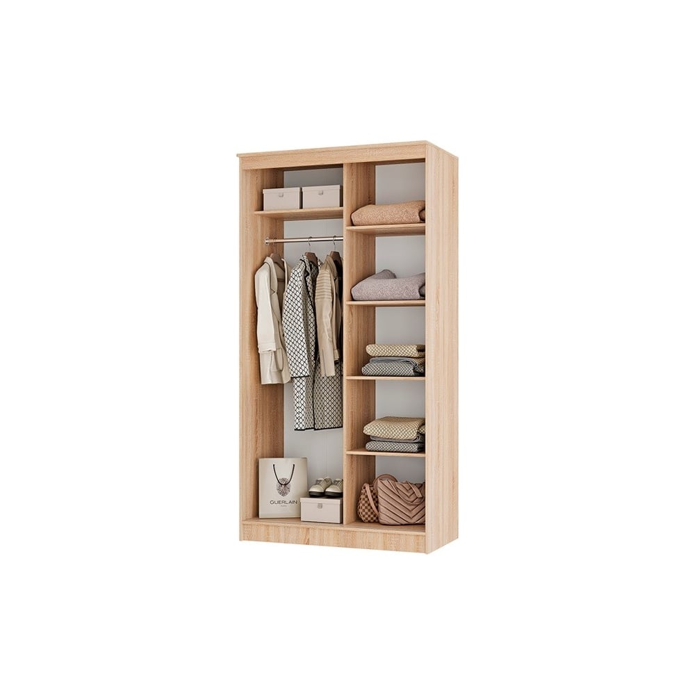 Изображение товара Шкаф-купе Арника Сакура 1,14м дуб сонома белый