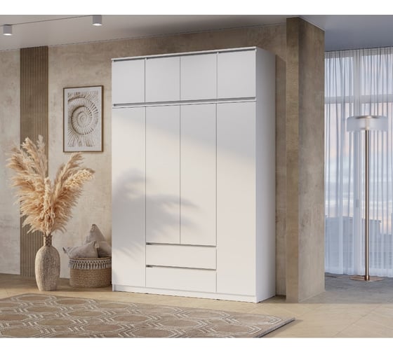 Изображение товара Шкаф Арника с антресолью Симпл ШК-13, белый Н143656