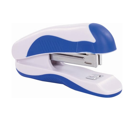 Изображение товара Степлер BRAUBERG JET PRO №10, до 12 листов, бело-синий 228582
