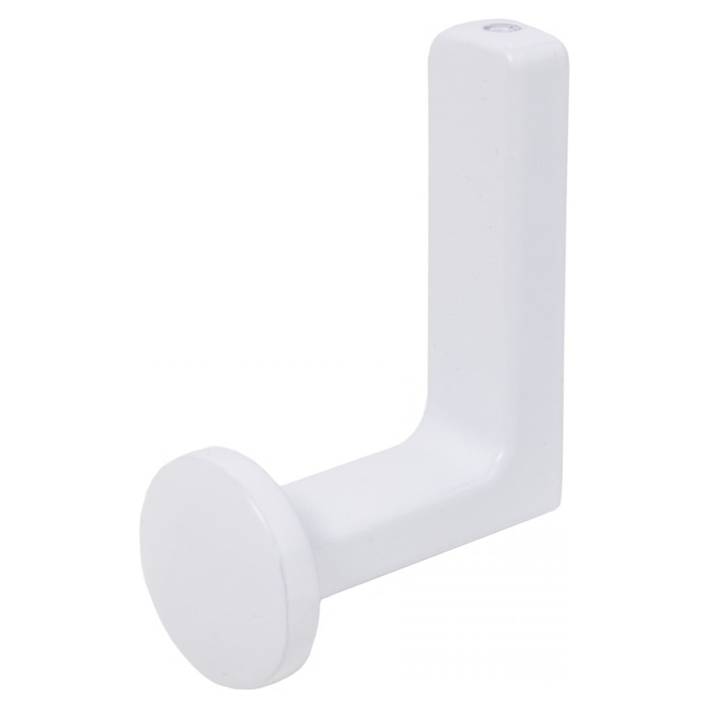 Изображение товара Мебельный крючок однорожковый KING из ЦАМ белый матовый, 46 мм