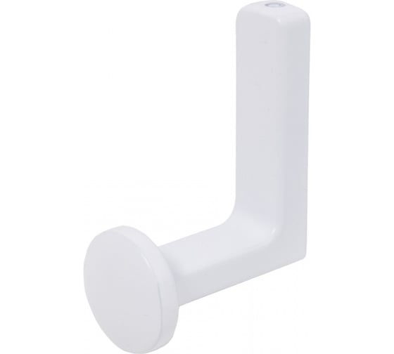 Изображение товара Крючок мебельный AKS однорожковый, металлический, KING, белый матовый. 90278