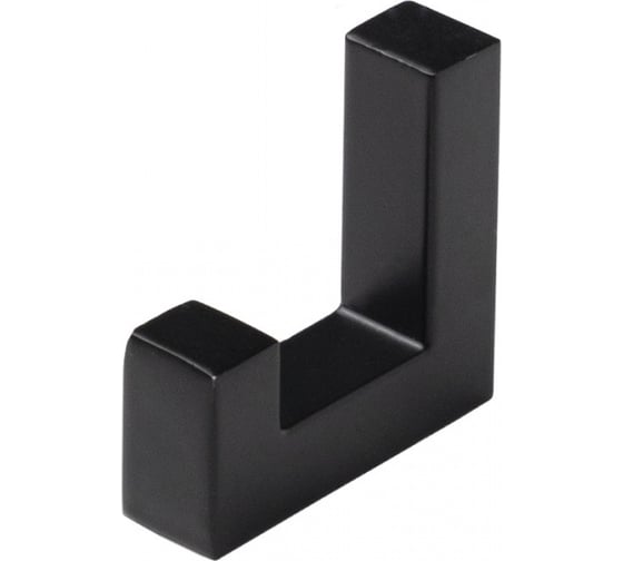 Изображение товара Крючок мебельный AKS однорожковый, металлический, BENZ, черный матовый. 80664