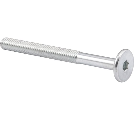 Изображение товара Винт с плоской головкой AKS М6х90 под шестигранник, неполная резьба, белый цинк, 1000 шт. 58650