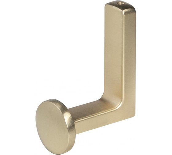 Изображение товара Крючок мебельный AKS однорожковый, металлический, KING, брашированное золото. 90279