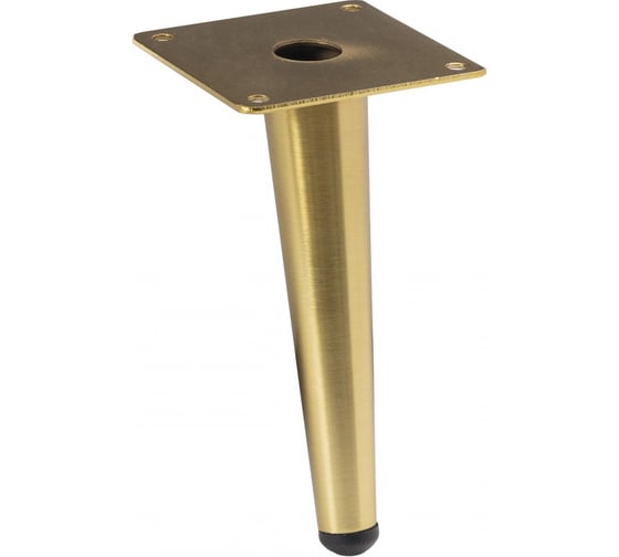 Изображение товара Опора мебельная металлическая AKS h150, наклонная, браш. золото 90941
