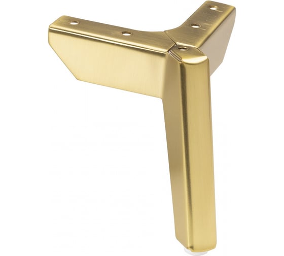 Изображение товара Опора мебельная металлическая AKS TRIADA h120, угловая, браш. золото 90930