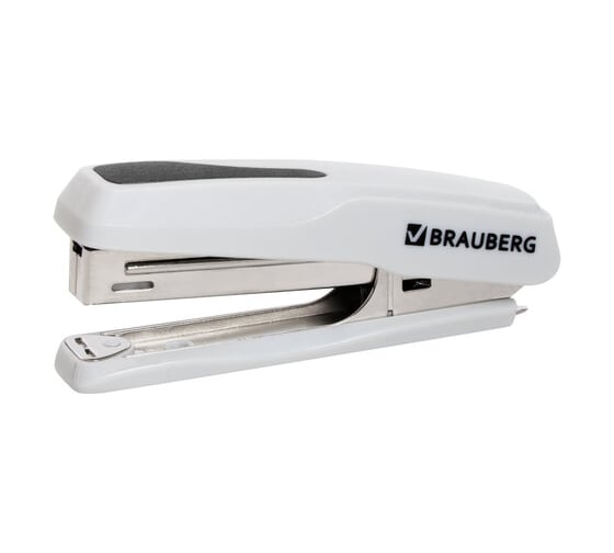 Изображение товара Степлер BRAUBERG Super №10, до 20 листов, антистеплер, серый 229083