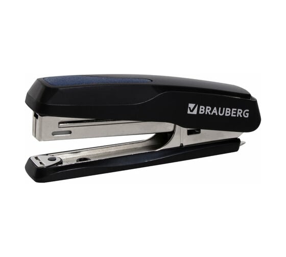 Изображение товара Степлер BRAUBERG Super №10, до 20 листов, антистеплер, черно-синий 229078