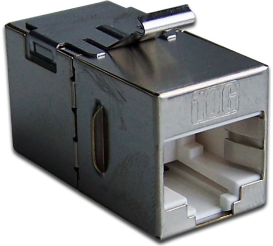 Изображение товара Повторитель портов LANMASTER RJ-45, экранированный, категория 6A, формата Keystone LAN-KCP45S6A