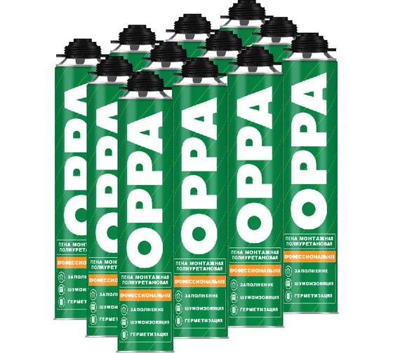 Изображение товара Пена монтажная профессиональная всесезонная, OPPA PROF750/12 750 мл (1 упаковка - 12 штук) OPPAPROF750/12