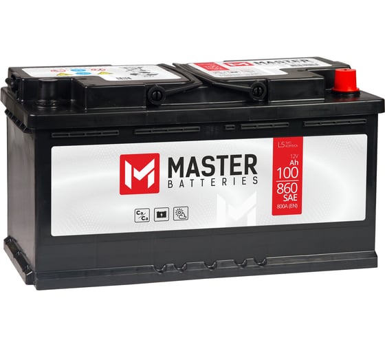 Изображение товара Аккумулятор MASTER BATTERIES 100Ah R+ MB1000