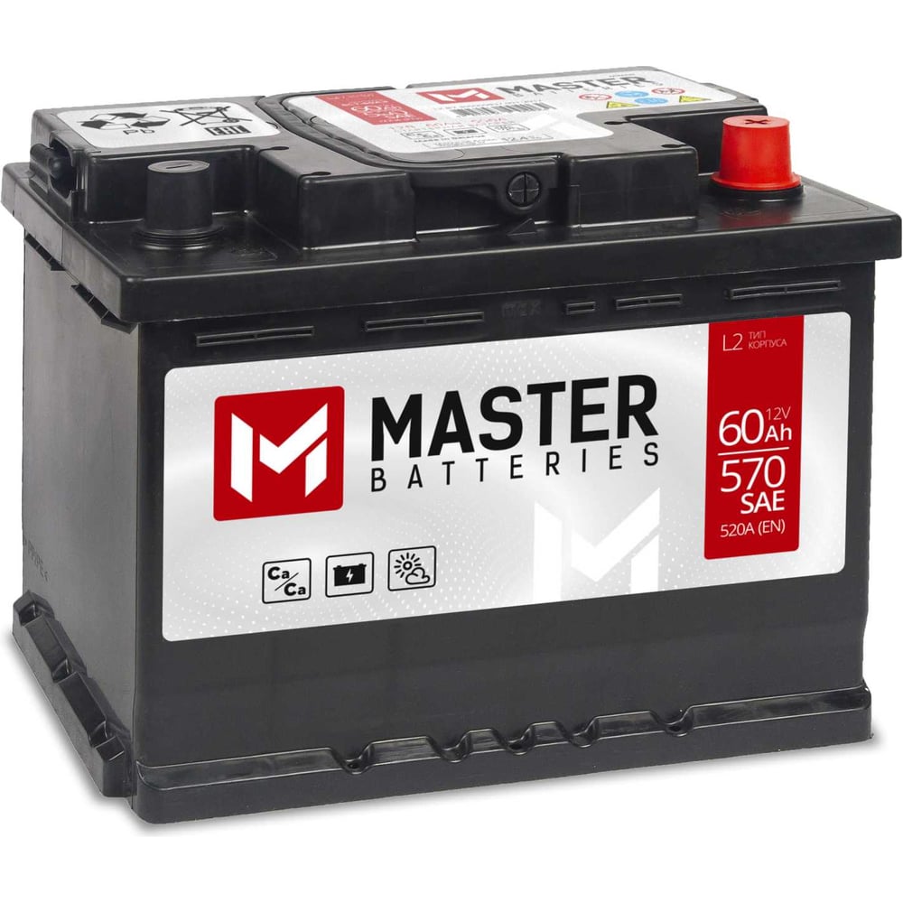 Изображение товара Аккумулятор MASTER BATTERIES 60Ah R+ MB600 для автомобилей