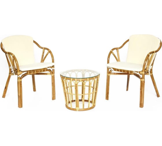 Изображение товара Комплект террасный Tetchair  AKIRA /с подушкой/ skin rattan eco, 54x60x78см / D46x40см, Natural (натуральный) 12993