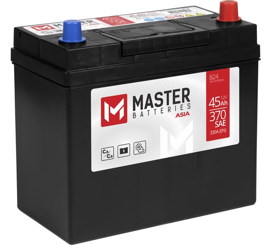 Изображение товара Аккумулятор MASTER BATTERIES Asia 45Ah R+ MBA450