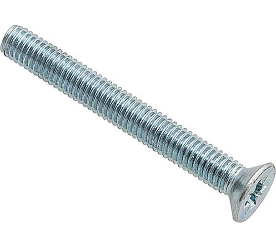 Изображение товара Мебельный винт с потайной головкой Element М6x50мм белый цинк 30 шт 102690