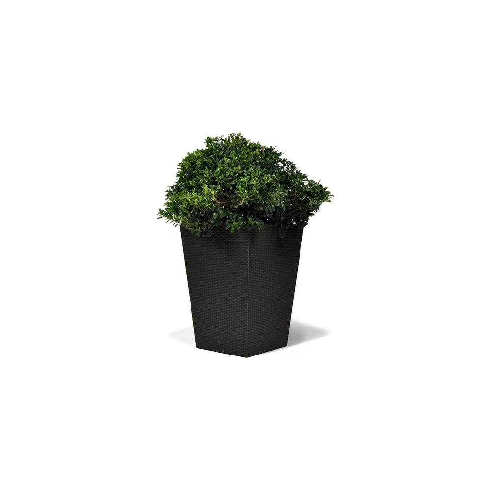 фото Кашпо keter rattan planter l коричневое