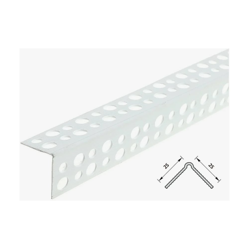 Изображение товара ЕвроУгол штукатурный Центурион 2мм 25x25x3000мм перфорация