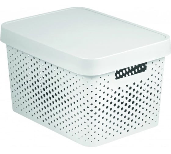 Изображение товара Коробка с крышкой CURVER INFINITY перфорированная, 17 л, белая 04742-N23-00