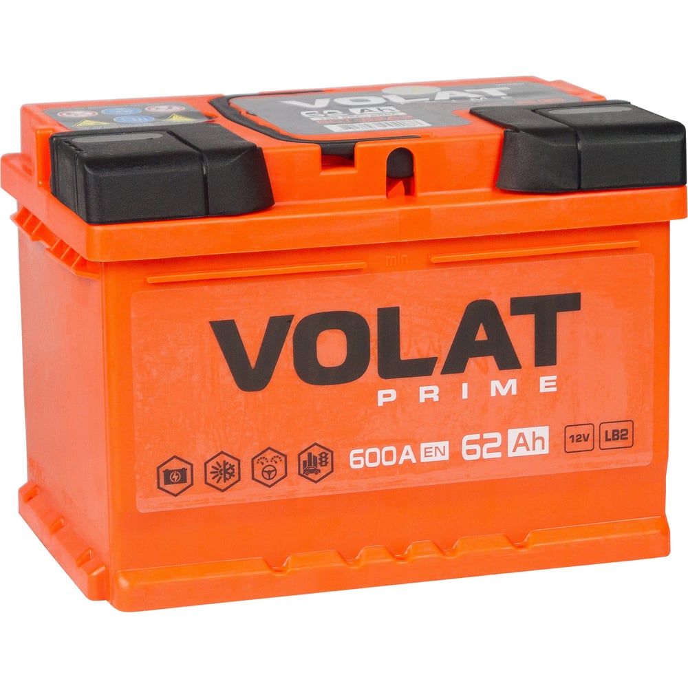 Изображение товара Аккумулятор VOLAT Prime 62Ah R+ (низкий) VS620