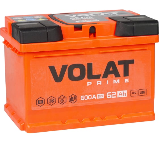 Изображение товара Аккумулятор VOLAT Prime 62Ah R+ (низкий) VS620