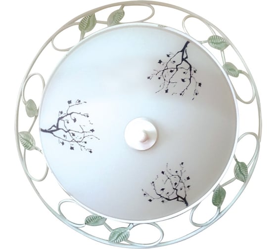 Изображение товара Светильник настенно-потолочный ЭЛЕТЕХ Ричи 500 НПБ 01-3x60-163 матовый белый /корпус Флора 1005205874