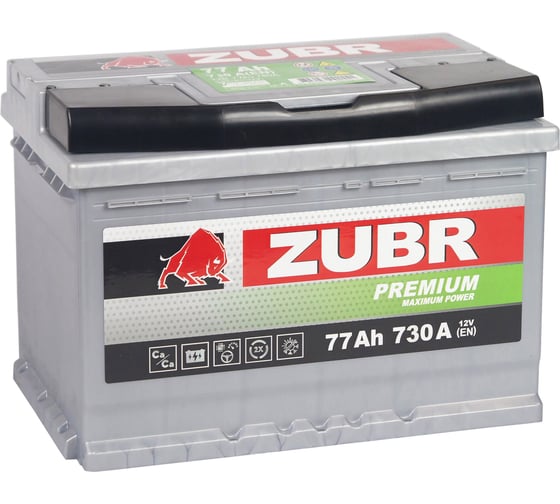 Изображение товара Аккумулятор ZUBR Premium 77Ah R+ (низкий) ZP770