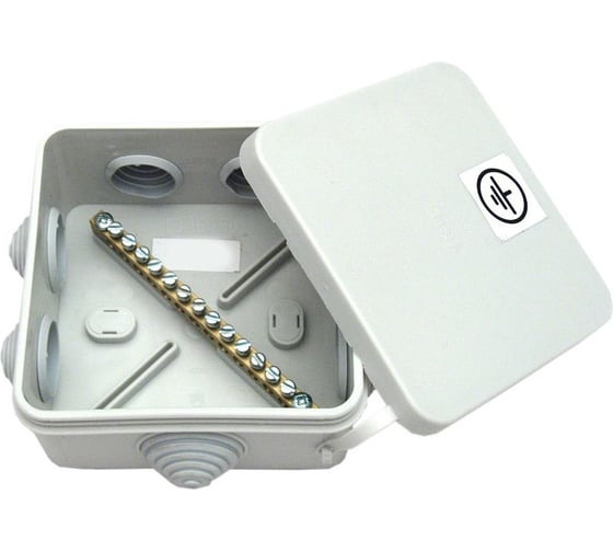 Изображение товара Распределительная коробка HEGEL ОП 100х100х50мм IP55 для уравнивания потенциалов КУП2604-И