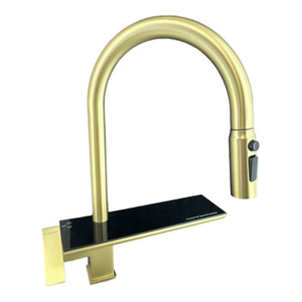 Изображение товара Кухонный смеситель GRIALE на основании с водопадом бронза 230 мм