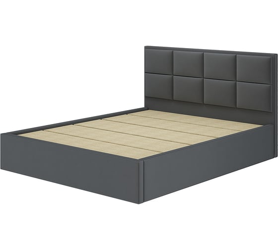 Изображение товара Кровать Арника 160x200 с проложками ДСП Линда, графит Н1447118