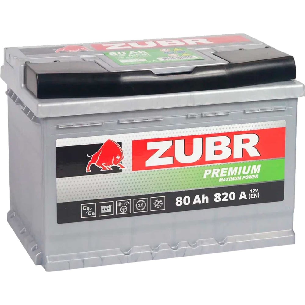 Изображение товара Аккумулятор ZUBR Premium 80Ah L+ ZP801 для автомобилей