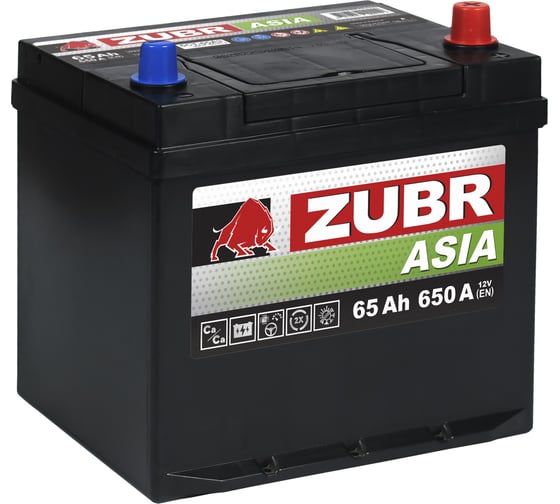 Изображение товара Аккумулятор ZUBR Premium Asia 65Ah R+ (нижний борт) ZPA650