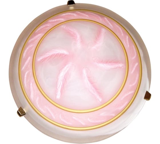 Изображение товара Светильник настенно-потолочный ЭЛЕТЕХ Спиге 500 НПБ 06-3x60 М64 розовый /клипсы золото 1005151494