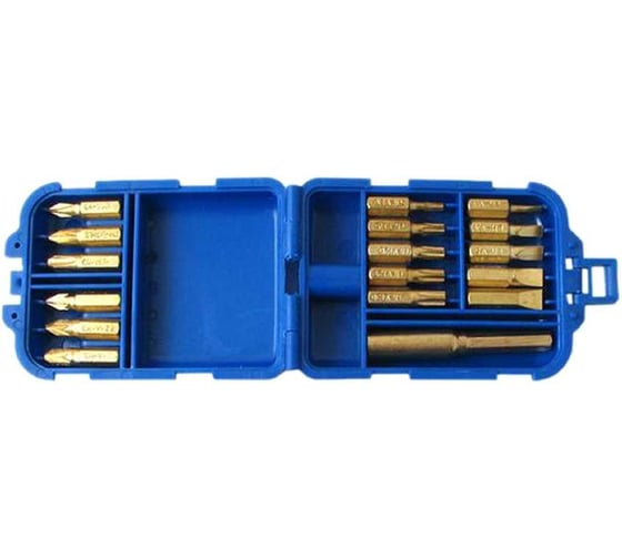 Изображение товара Набор бит CrV, 17 шт, в пластиковом футляре KDNS-019 CNIC 55121