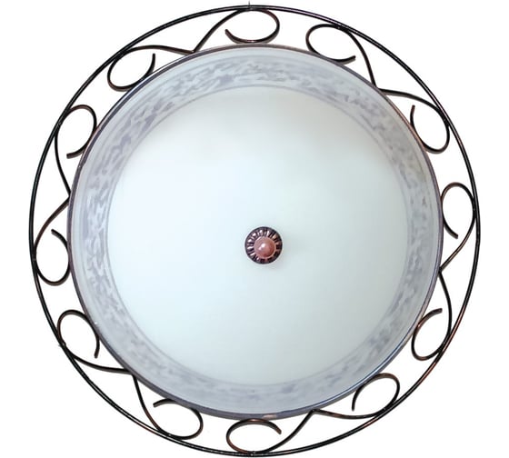 Изображение товара Светильник настенно-потолочный ЭЛЕТЕХ Классик 400 НПБ 01-3x60-160 матовый белый /корпус Орнамент медь 1005205867