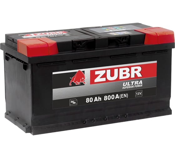 Изображение товара Аккумулятор ZUBR Ultra 80Ah R+ ZU800