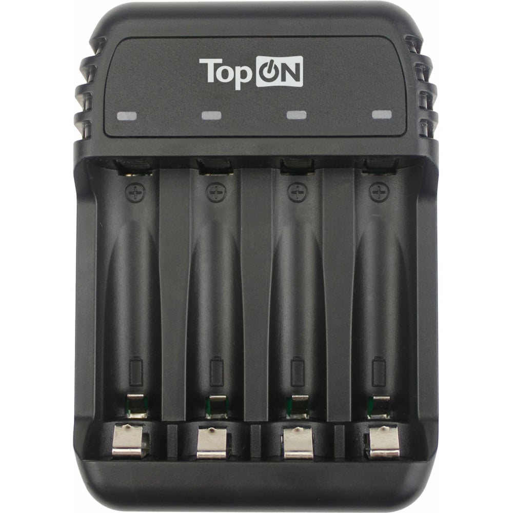 фото Зарядное устройство для 1-4 аккумуляторов topon типа aa aaa ni-mh и ni-cd, microusb 5v top-ch500