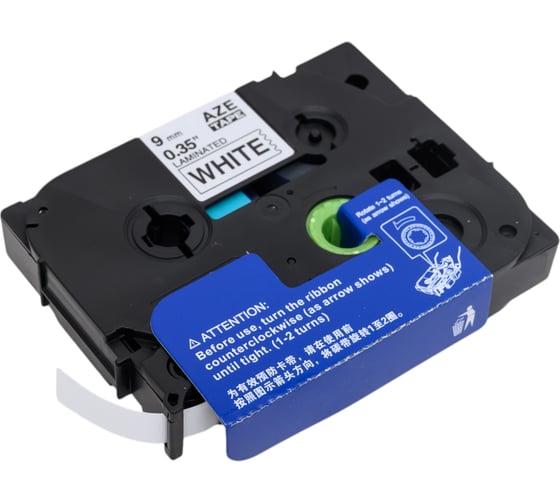 Изображение товара Картридж Solution print Solutionprint с лентой SP E-221 (Brother TZe-221) 9 мм, черный на белом 131382